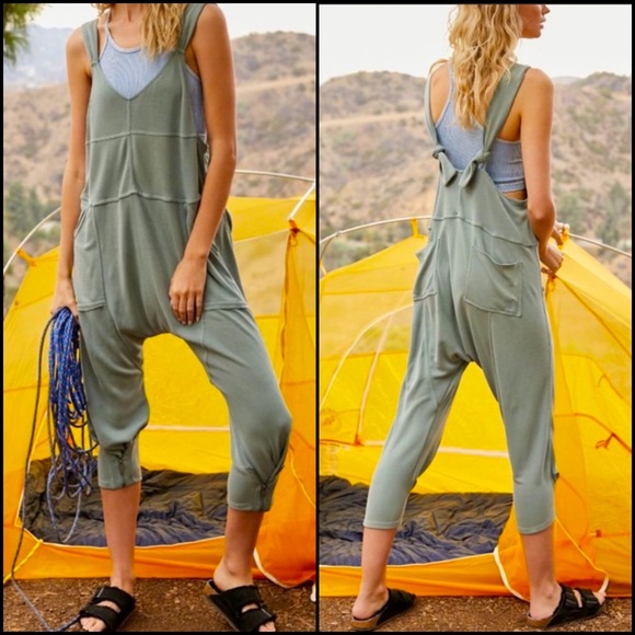 Free People Pants - FP Movement Olive Harem Jumpsuit Jumper Romper Overalls